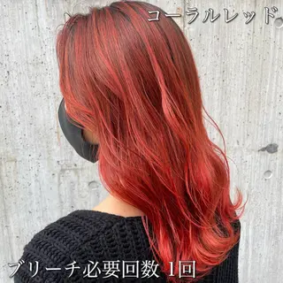 セミロング カラー シールエクステ☀️ L.O.G村岡健一のヘアスタイル