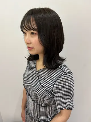 ミディアム カラー 髪質改善/レイヤー/ お顔まわり/Ami.のヘアスタイル