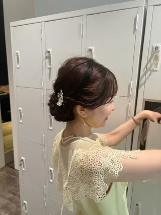 ミディアム ヘアアレンジ マンツーマン 縮毛矯正/マユコのヘアスタイル