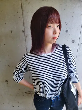 ミディアム カラー OMA カタギシのヘアスタイル