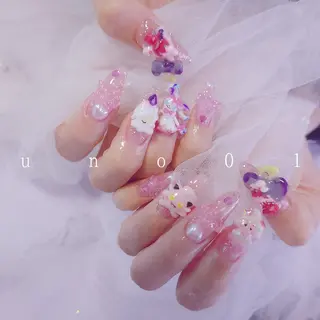 ネイル 梅田🦄中崎町🩵 u n o 0 1のネイルデザイン