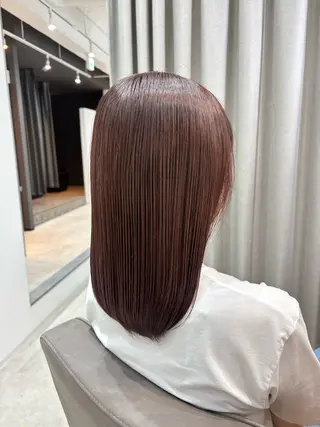 セミロング カラー Atre.所属・🤍美髪縮毛/髪質 改善/池上夏凜🤍のヘアスタイル