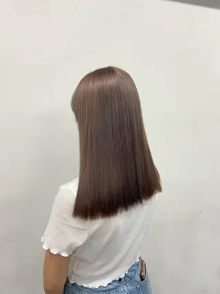 セミロング カラー Over hair_ misakiのヘアスタイル