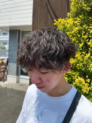 パーマ メンズ 仙台/メンズ/ フェザー/リョウのヘアスタイル