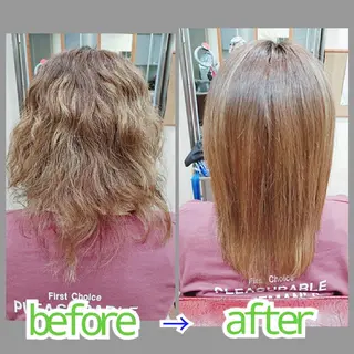 ロング カラー パーマ 平田 久恵のヘアスタイル