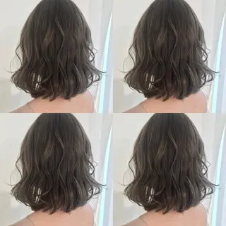 ミディアム カラー 小栗 麻衣のヘアスタイル