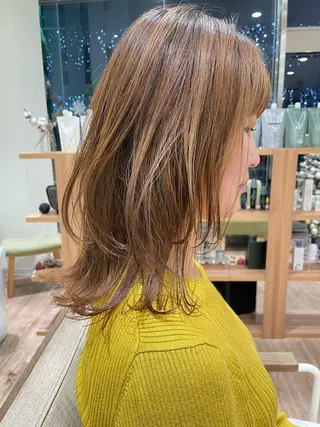 セミロング レイヤー／大宮／韓国 🤍AYA🤍のヘアスタイル