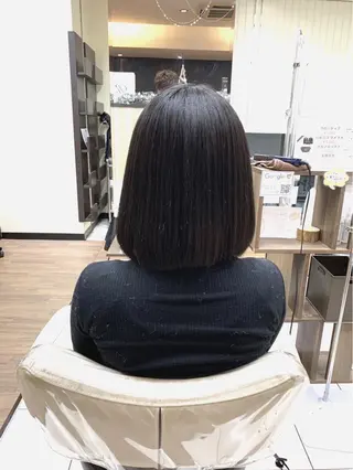 ミディアム パーマ ブリーチでもできる 縮毛矯正相原慎🌈のヘアスタイル