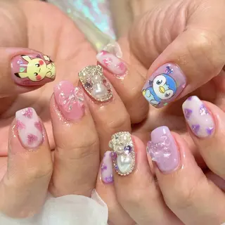 ネイル 【OKIKA】 らん🦖🌈🧡のマツエク・マツパデザイン