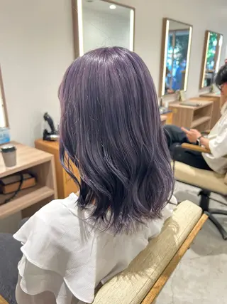 セミロング カラー 🎀透明感カラー🎀 mikaのヘアスタイル