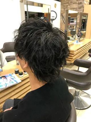 パーマ メンズ メンズ特化 古賀陸斗のヘアスタイル