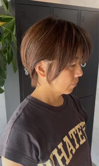 ショート 小山洋次/阪急茨木/ 透明感カラーショートのヘアスタイル