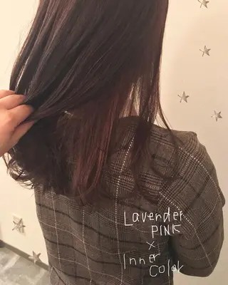 ミディアム カラー 市川 千夏のヘアスタイル