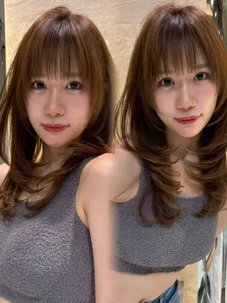 ロング Lond Cheri所属・HINA 仙台/ レイヤー/縮毛矯正のヘアスタイル