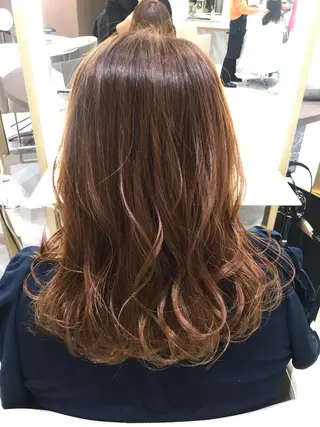 セミロング パーマモデル募集🌈 森脇帆南のヘアスタイル