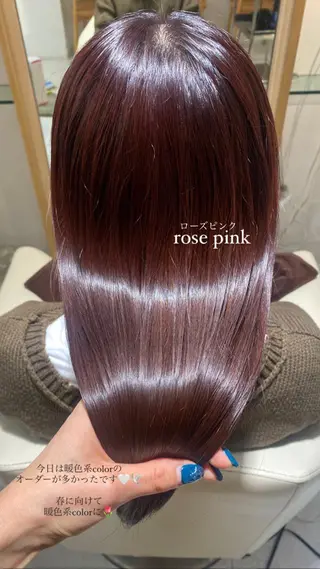 セミロング カラー 安永 涼のヘアスタイル
