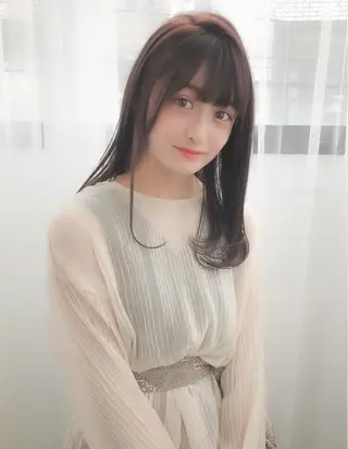 ミディアム パーマ ヘアアレンジ 美髪矯正 Rioのヘアスタイル