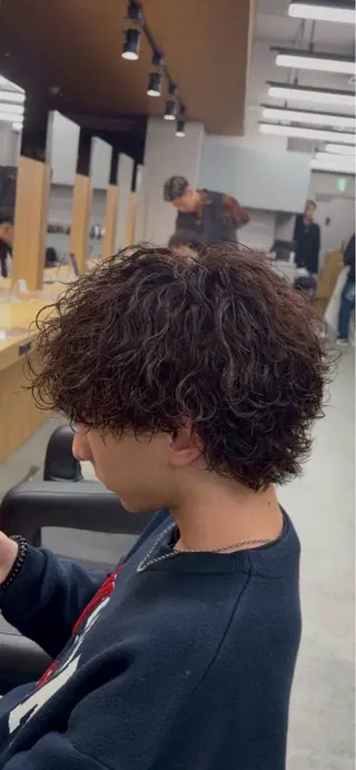 ショート カラー パーマ ヘアアレンジ メンズ キッズ ⚡️モデル募集⚡️/ メンズヘア 秀平のヘアスタイル