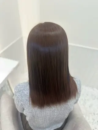 セミロング カラー 🎀ちゃんりお🎀 /ブリーチなしカラーのヘアスタイル
