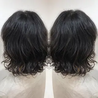ミディアム パーマ yui .のヘアスタイル