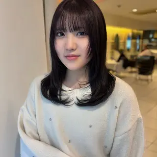 ミディアム ハッシュカット/四条 烏丸/寺本弘樹のヘアスタイル