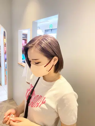 ショート 透明感カラー🎀 tasty/makoのヘアスタイル