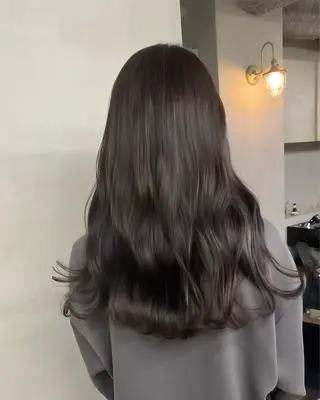 ロング カラー 新宿/韓国ヘア/ 髪質改善ストレートのヘアスタイル
