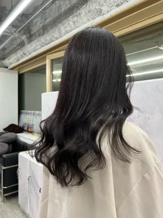ロング カラー ハイトーン&髪質改善 ＆韓国エクステ🤎のヘアスタイル