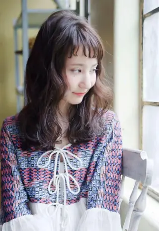 ミディアム セミロング カラー ryota .のヘアスタイル