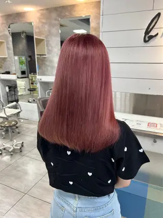 セミロング 縮毛矯正✖髪質改善 仁木伸明のヘアスタイル