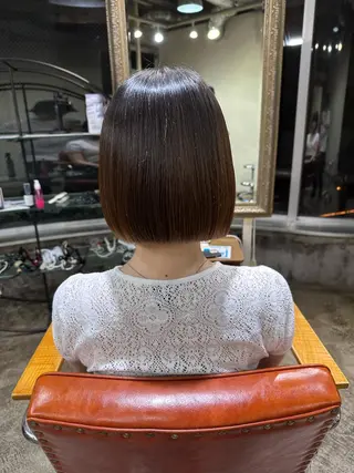 ショート 🔥コテ巻き風 ボブパーマ🔥のヘアスタイル