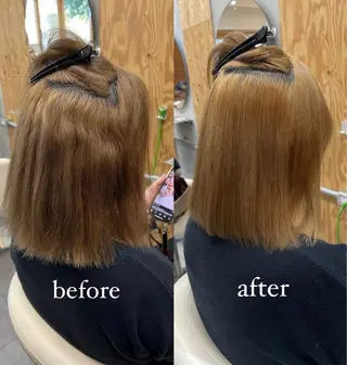 ミディアム パーマ 縮毛矯正/ mikaのヘアスタイル