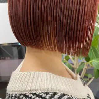 ショート カラー センターパート/ 暖色カラーayuのヘアスタイル