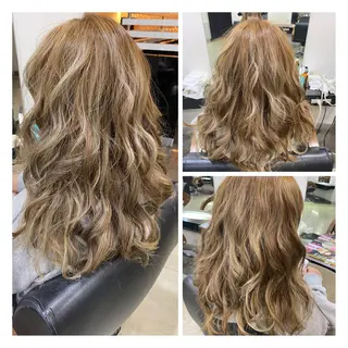 セミロング カラー ヘアアレンジ 烏山 達也のヘアスタイル