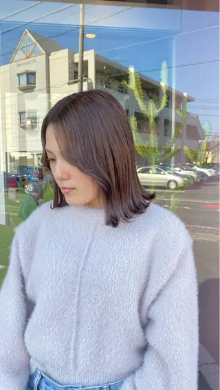 ミディアム カラー 似合わせレイヤー/ Wカラー🧸こころのヘアスタイル