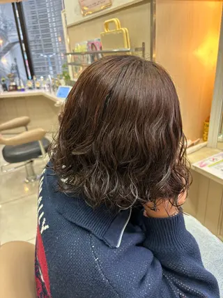 ショート パーマ ゆるふわパーマ🌼 アレンジ🌼リョウカのヘアスタイル