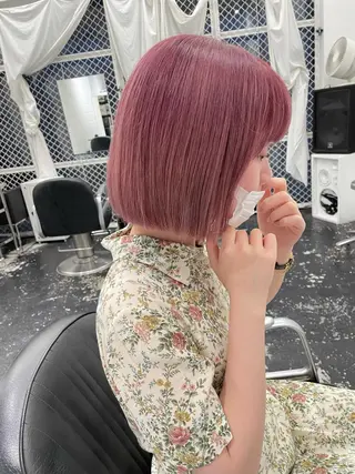 ミディアム カラー ヘアアレンジ 艶ハイトーン/ヘア アレンジAYAKAのヘアスタイル
