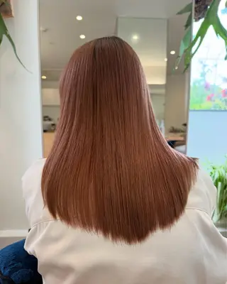 ロング カラー rion🪽 /縮毛矯正のヘアスタイル