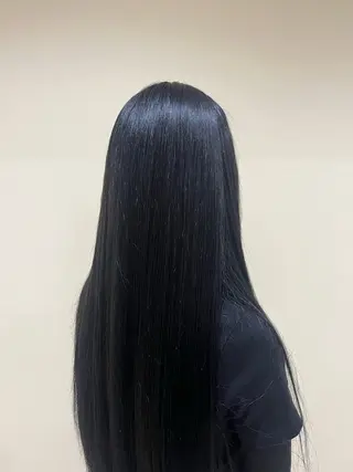 ロング カラー 艶カラー/暗髪/韓国 /着付け/ムカワのヘアスタイル