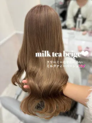 ロング 💎のぼりゆい/大須 ブリーチなしWカラーのヘアスタイル