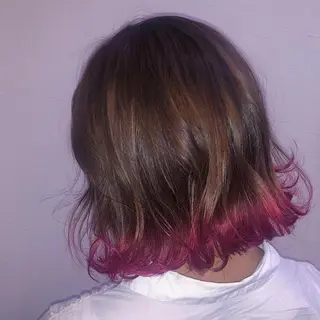 ショート カラー ワンカールで盛れる レイヤー🎀Macoのヘアスタイル