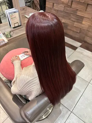 ロング ｶﾉ / 艶カラー/レイヤーのヘアスタイル