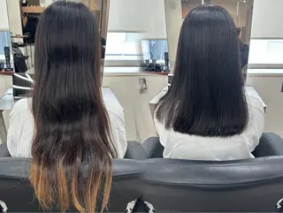 ミディアム 🫧とぅるん艶髪🫧 透明感カラー×猿渡のヘアスタイル
