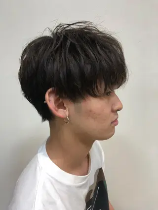 ショート カラー パーマ ヘアアレンジ メンズ ❣️倉敷❣️美髪 カラー能登一成のヘアスタイル