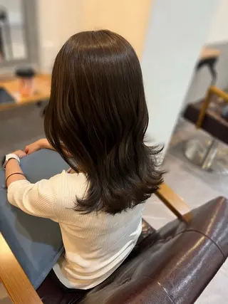 ミディアム aoi/韓国ヘア/ 透明感カラーのヘアスタイル