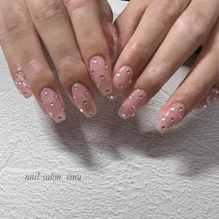 セミロング ネイル nail salon émuのネイルデザイン