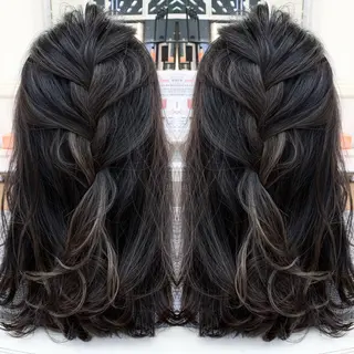 カラー ヘアアレンジ ブリーチ/バレイヤ ージュ川端裕司のヘアスタイル