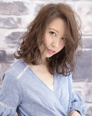 ミディアム カラー パーマ MODE K´s eau髪質改善特化のヘアスタイル