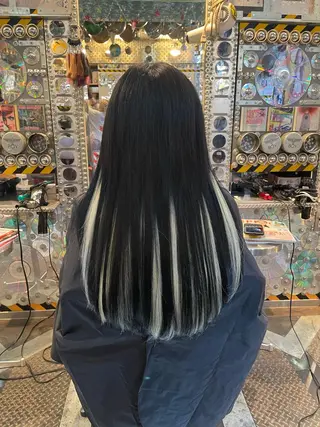ロング カラー ヘアアレンジ 🌈派手髪エクステ ブレイズ🌈ひろとのヘアスタイル