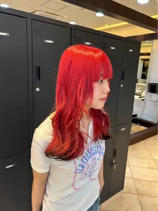 ロング カラー MOKA🌼 淵野辺デザインカラーのヘアスタイル